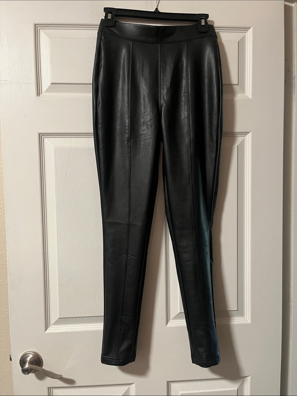 Ci Sono Black Faux Leather Skinny Pants